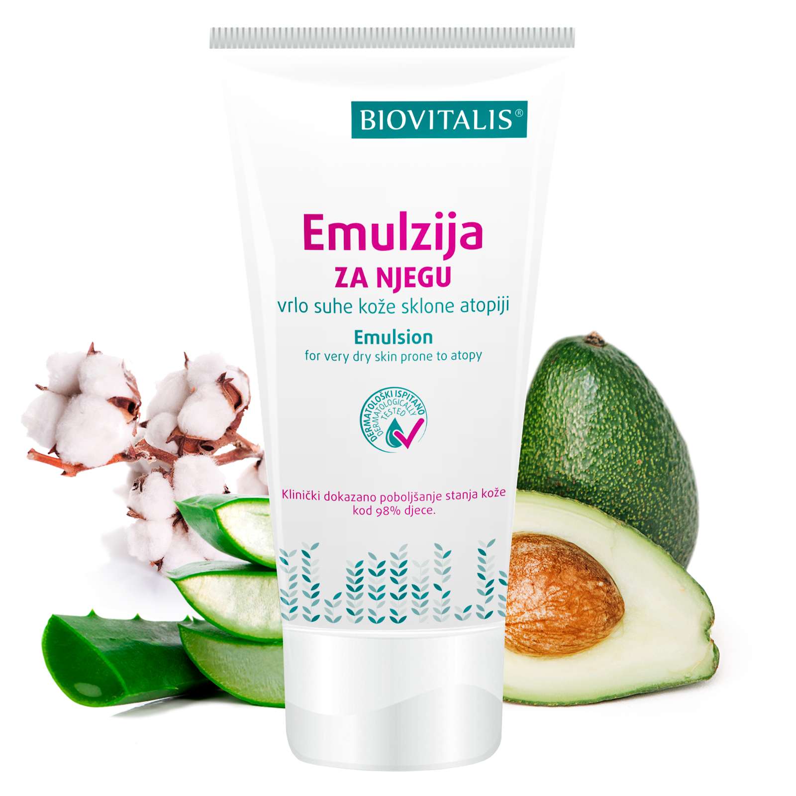Emulsion for the care of very dry skin prone to atopy