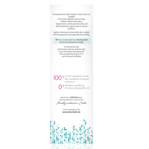 Hand emulsion for the care of very dry skin prone to atopy