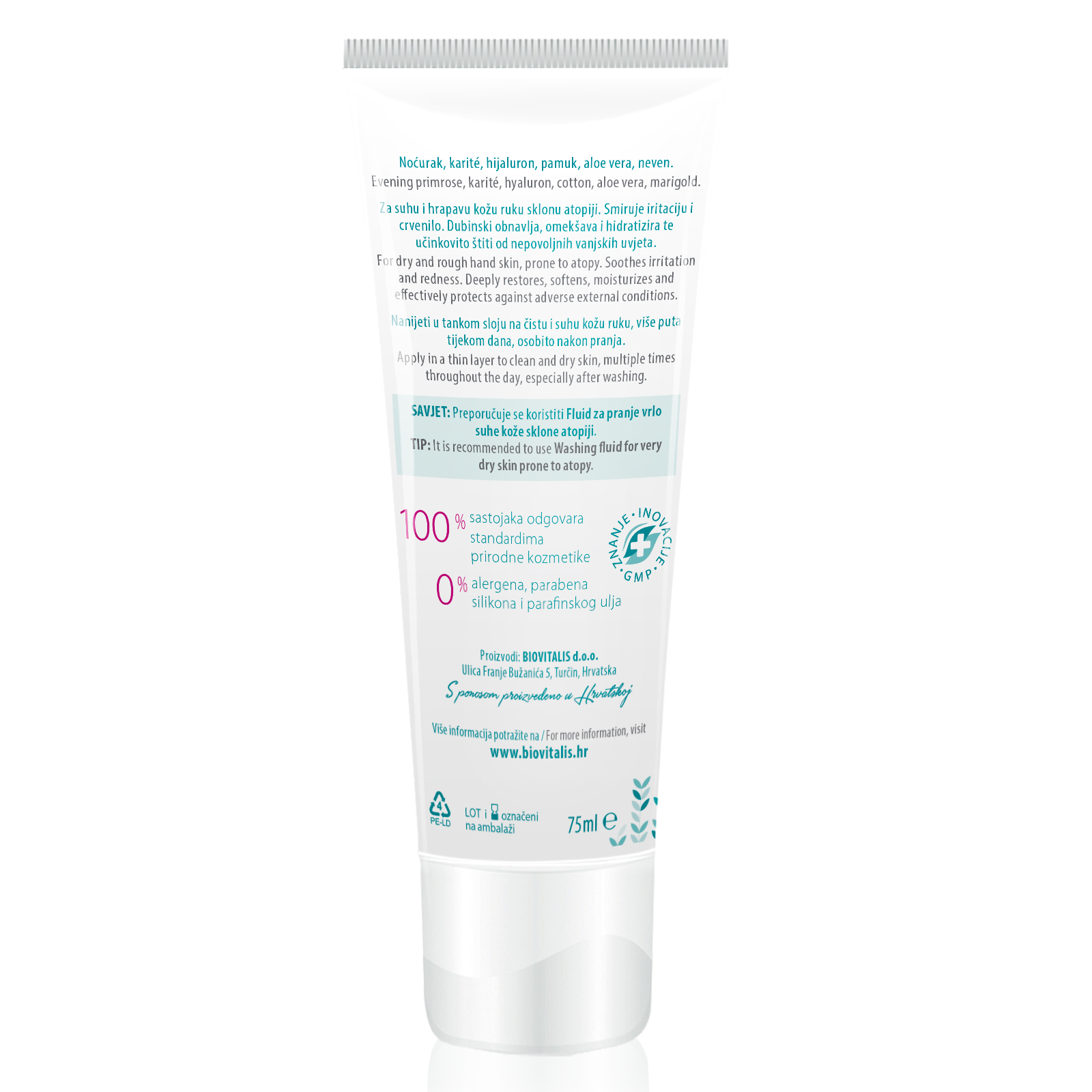 Hand emulsion for the care of very dry skin prone to atopy