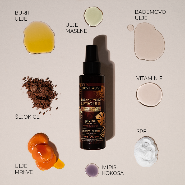 BIOVITALIS® Božanstveno ljetno ulje sa sunčanje sadrži prirodna ulja
