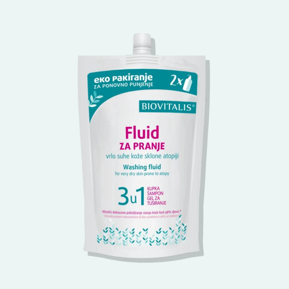 Refill Fluid for Washing Very Dry Skin Prone to Atopy