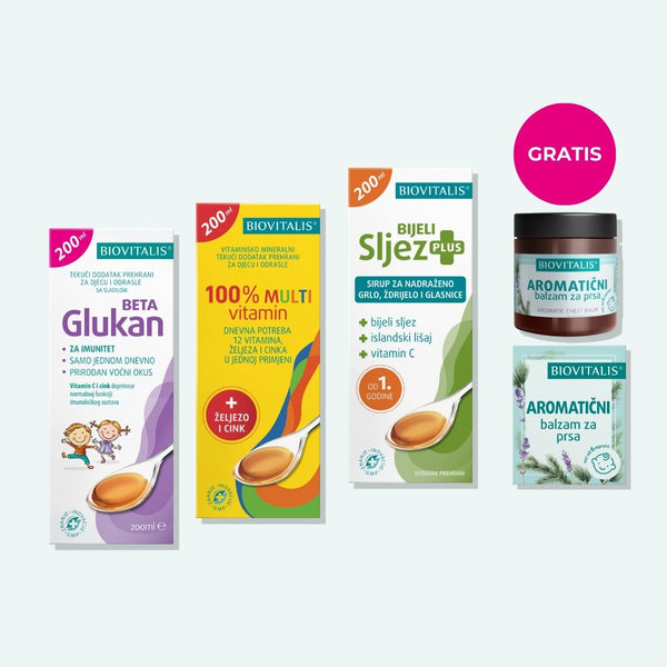 Prirodni SET zdravi u vrtić za imunitet i smirivanje kašlja djece