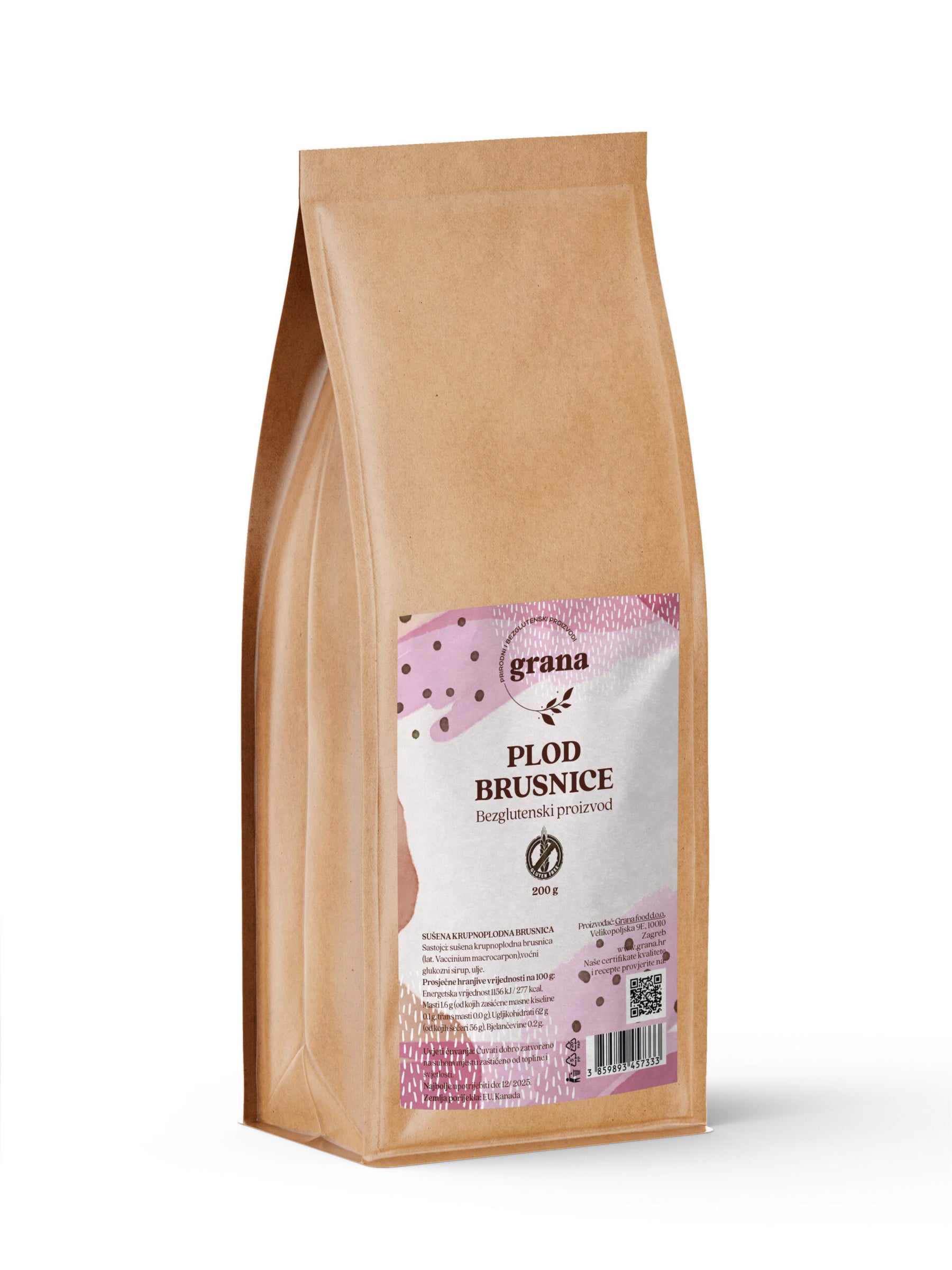 Dried Gluten-Free Cranberries 200 g