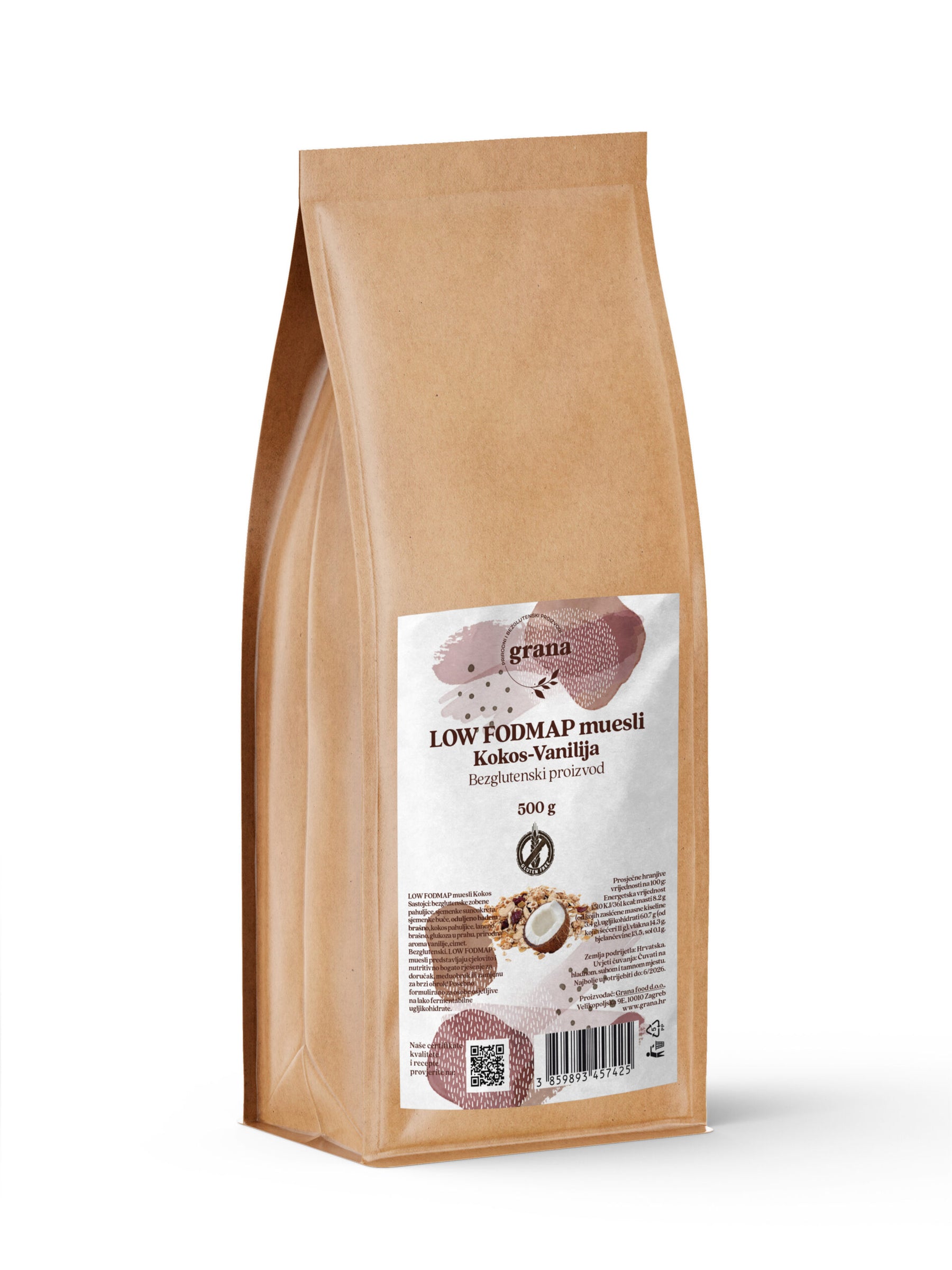 LOW FODMAP Coconut Muesli Gluten-Free 500g