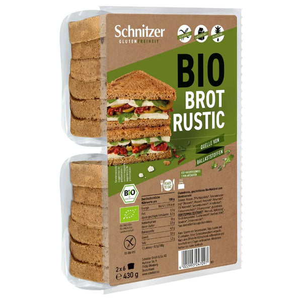 Kruh RUSTIC organski bez glutena 430g Schnitzer
