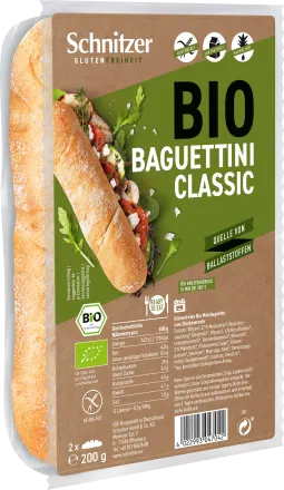 Kruh BAGUETTINI CLASIC organski bez glutena Schnitzer 200g
