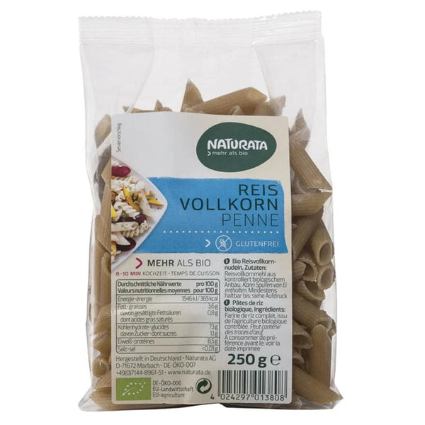 Organic Gluten-Free Whole Grain Rice PENNE Pasta Naturata 250g