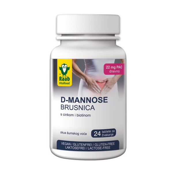 D-mannose brusnica tablete za žvakanje 24kom