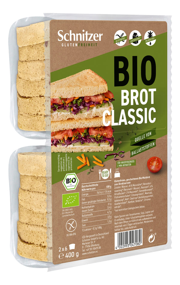 Organic Gluten-Free Bread Slices Schnitzer 400g