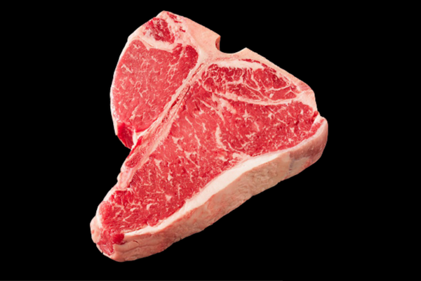 Piezas de carne T-bone