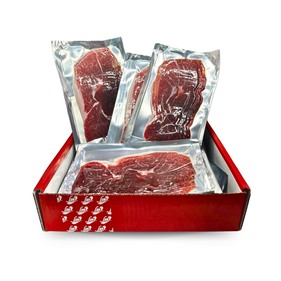 Iberian Cured Ham Sliced Box 50% Iberian Breed + Chopped Ham Package (Free shipping to the peninsula)
