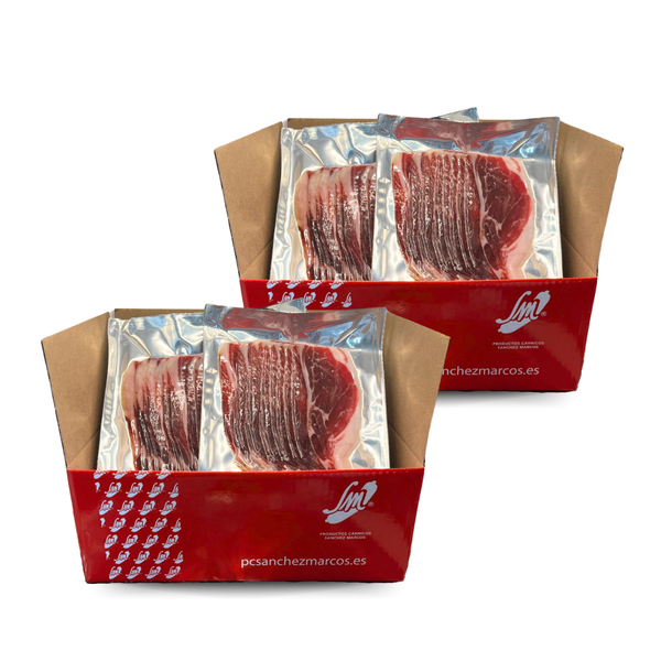 2 Boxes of Iberian Cebo Shoulder 50% Iberian Breed - Sliced