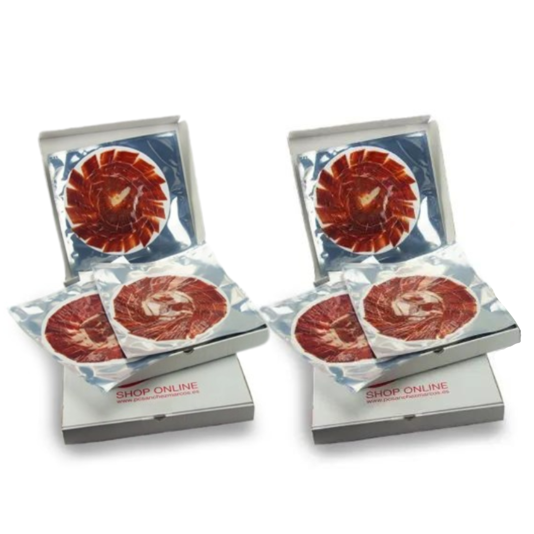 20 Packs of Iberian Cebo Ham 50% Iberian Breed Sliced by Knife