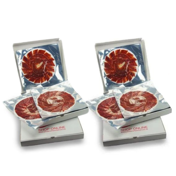 20 Paquetes de Jamón Cebo Ibérico 50% Raza Ibérica Cortado a Cuchillo