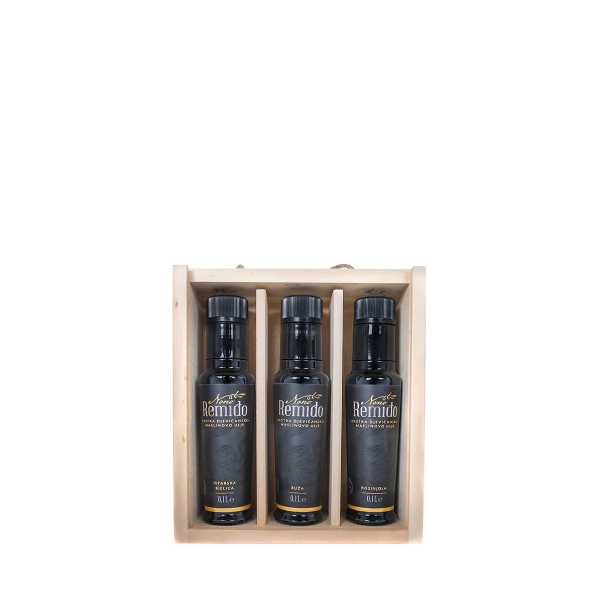 Gift package – Monosort oils 0.1 L – in a wooden box