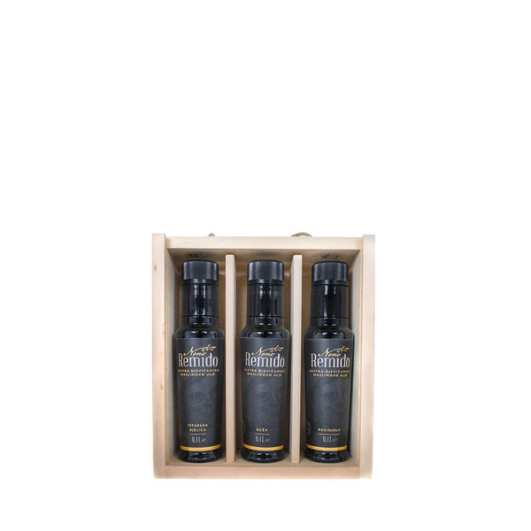Gift package – Monosort oils 0.1 L – in a wooden box