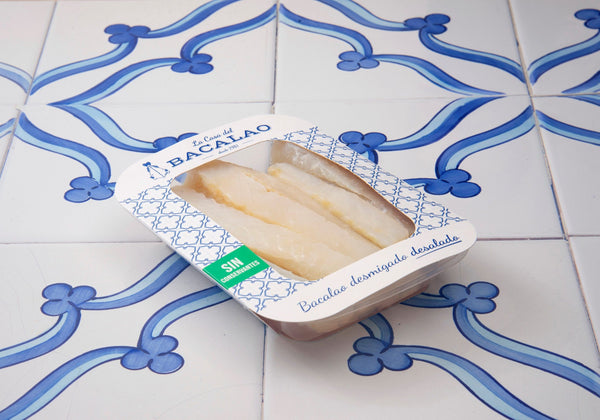 Desalted shredded cod