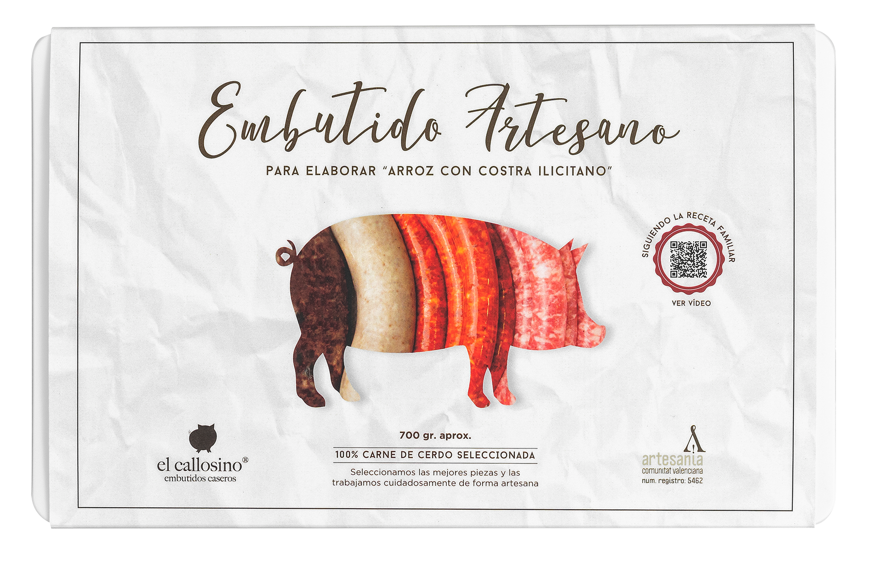 Pack of cold cuts to make rice with crust
