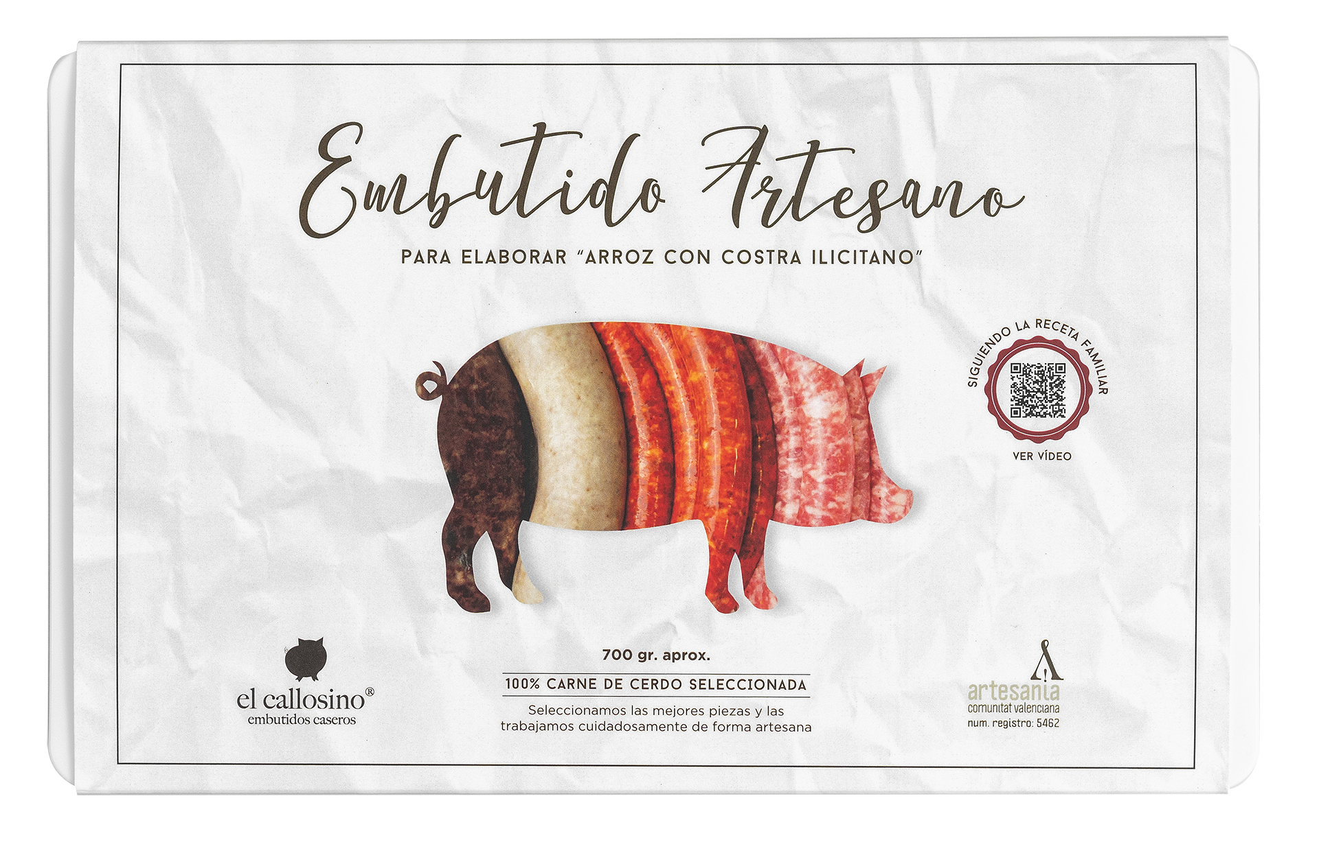 Pack of cold cuts to make rice with crust