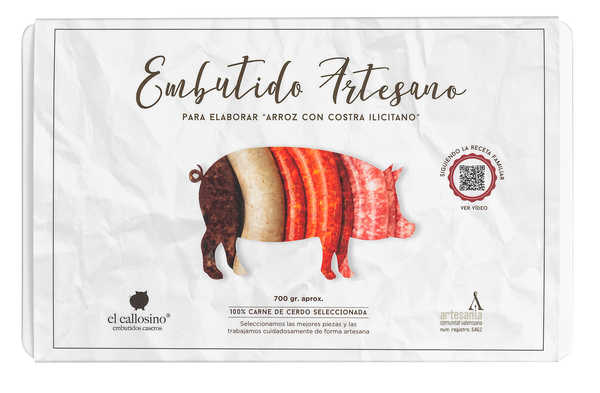 Pack of cold cuts to make rice with crust