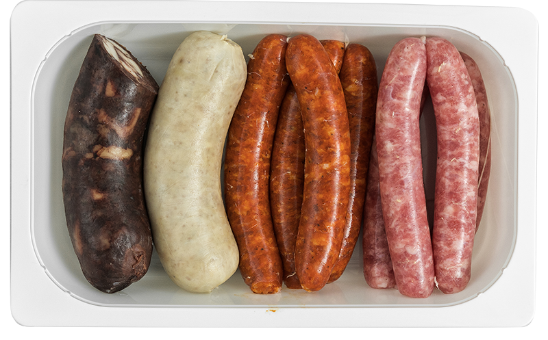 Pack of cold cuts to make rice with crust