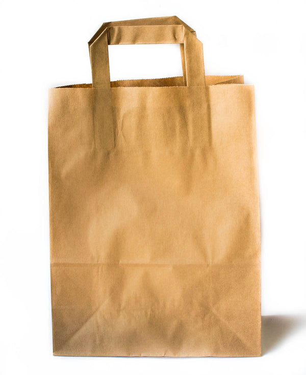 Paper bag with paper handle