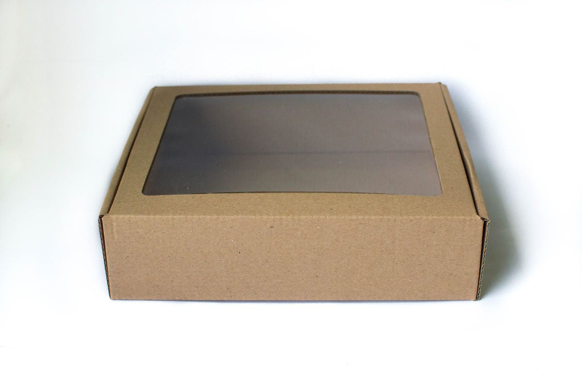 Caja de regalo natural con ventana