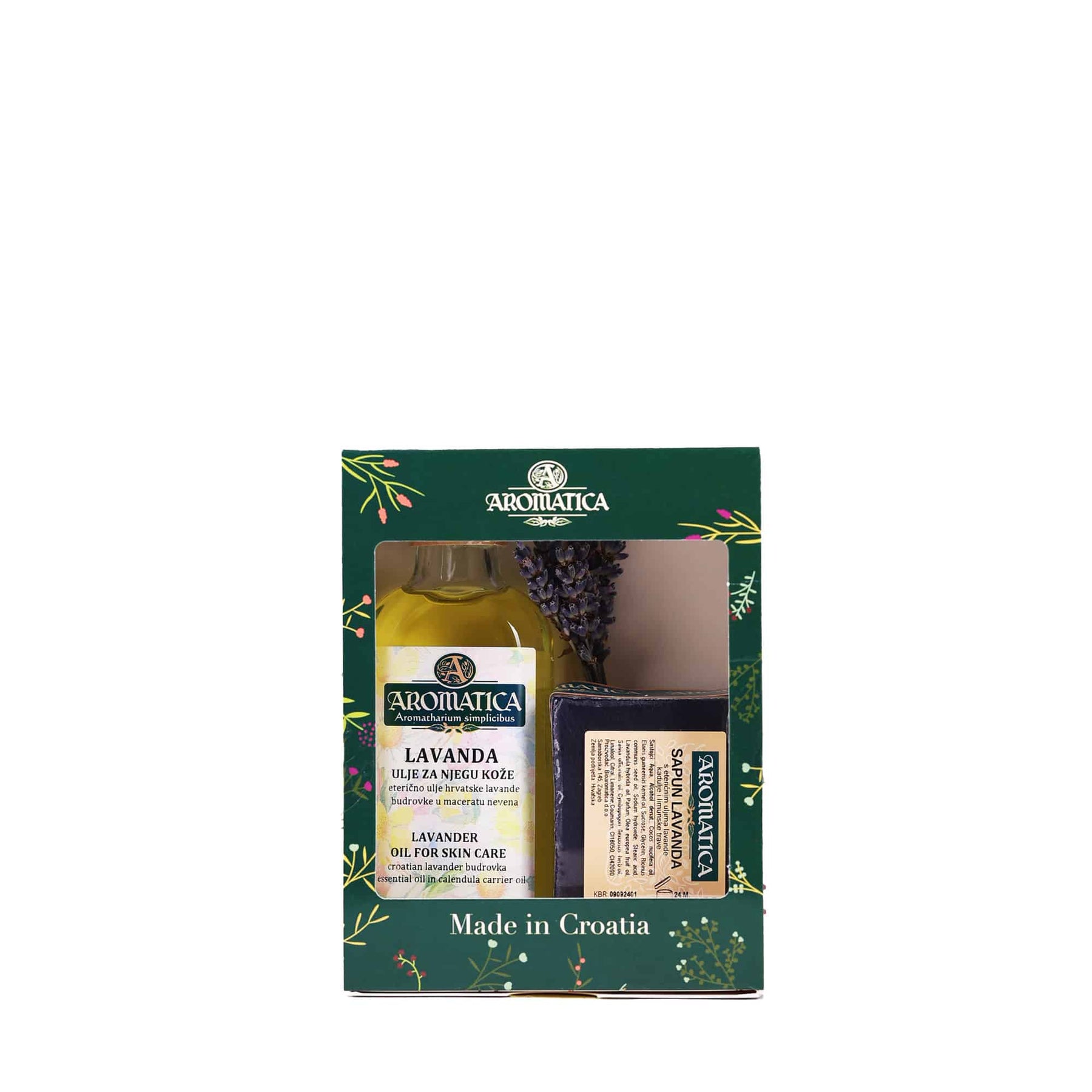 Olio e sapone regalo alla lavanda