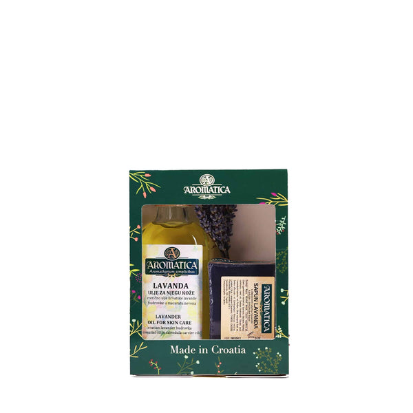 Olio e sapone regalo alla lavanda