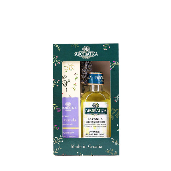 Crema e olio regalo alla lavanda