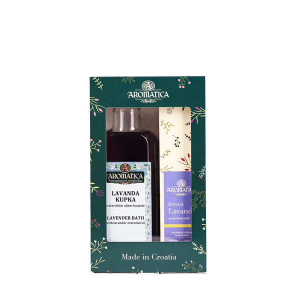 Crema e bagno regalo alla lavanda
