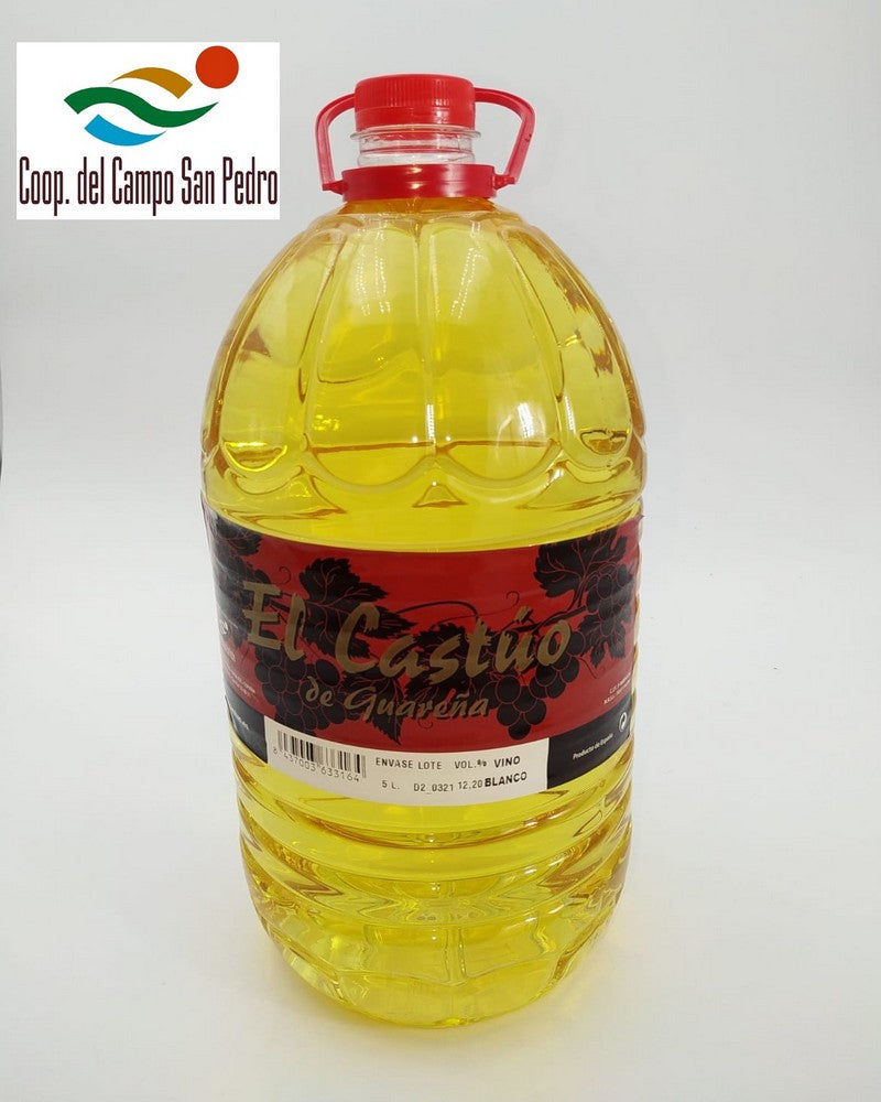 El Castúo White Table Wine 3 bottles of 5 L