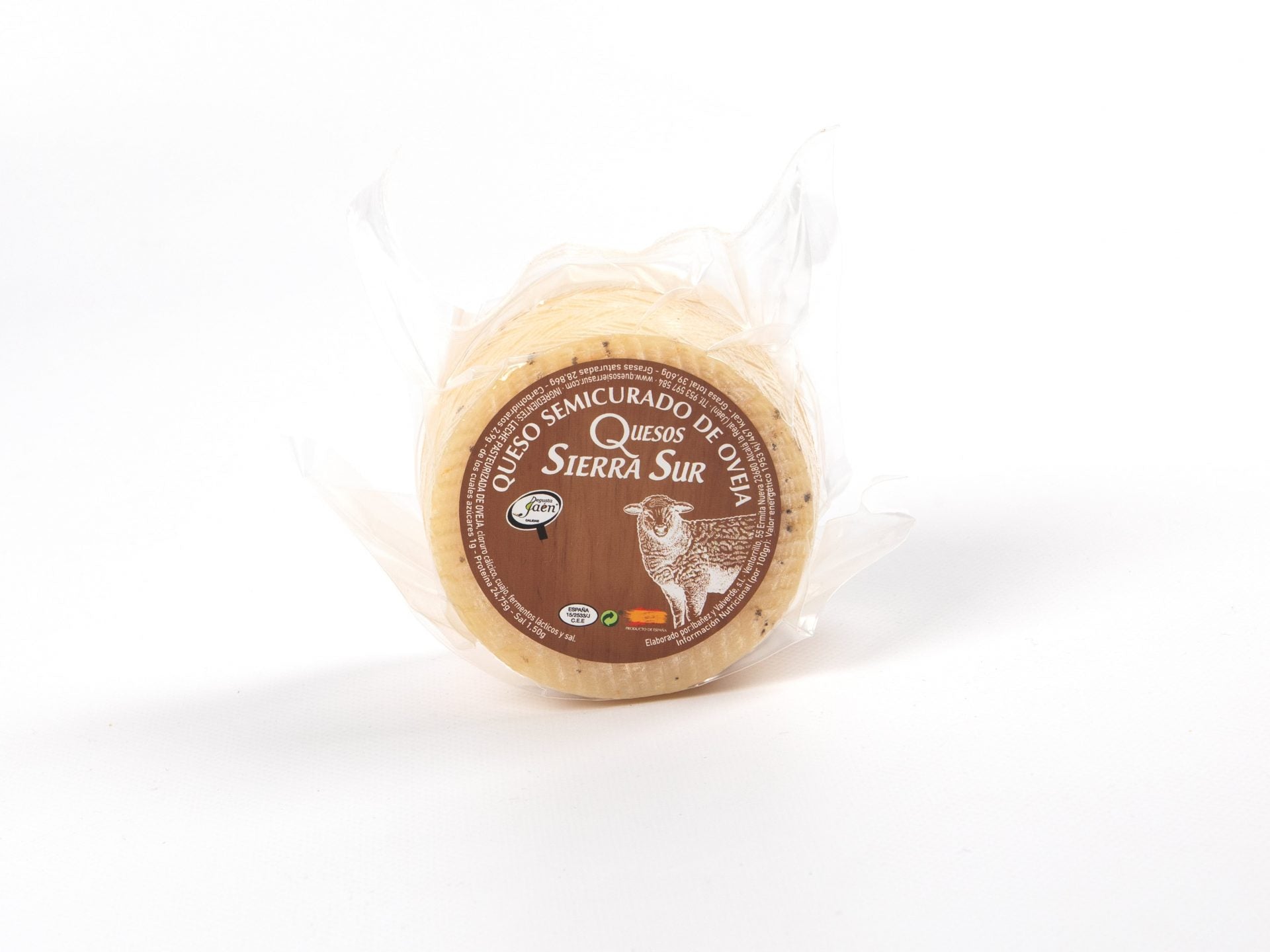 Queso de oveja semicurado 0.400 kg con corteza natural