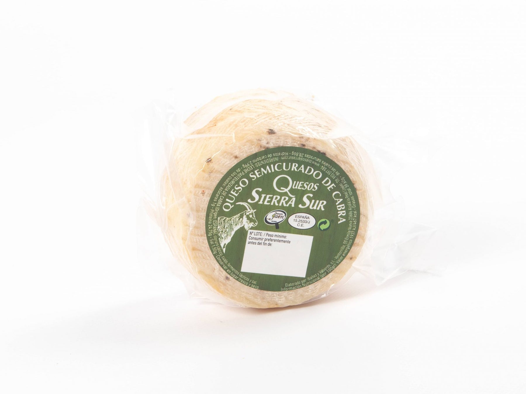 Queso de oveja semicurado 0.400 kg con corteza natural