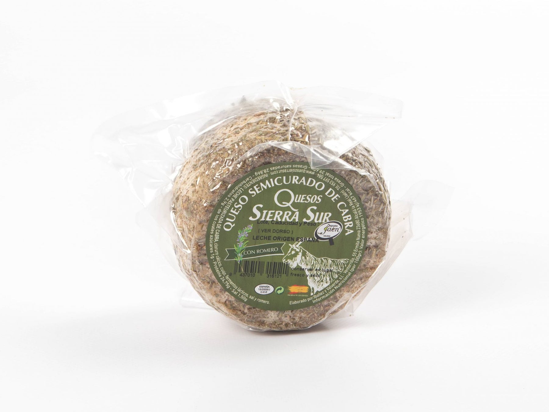 Queso de cabra semicurado 0.400 kg con romero