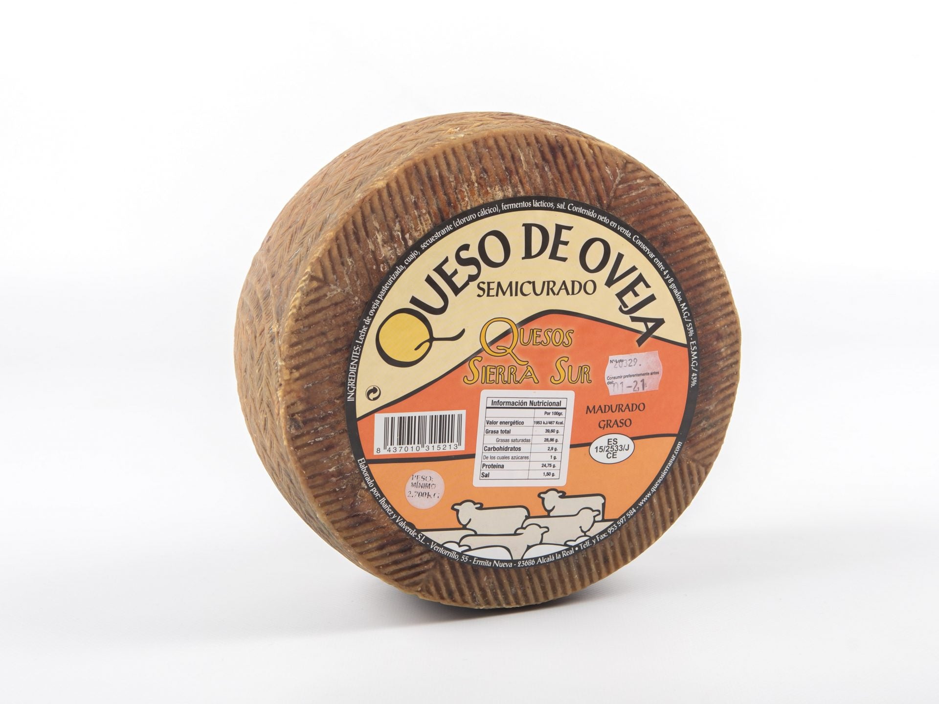 Queso de oveja semicurado 3 Kg