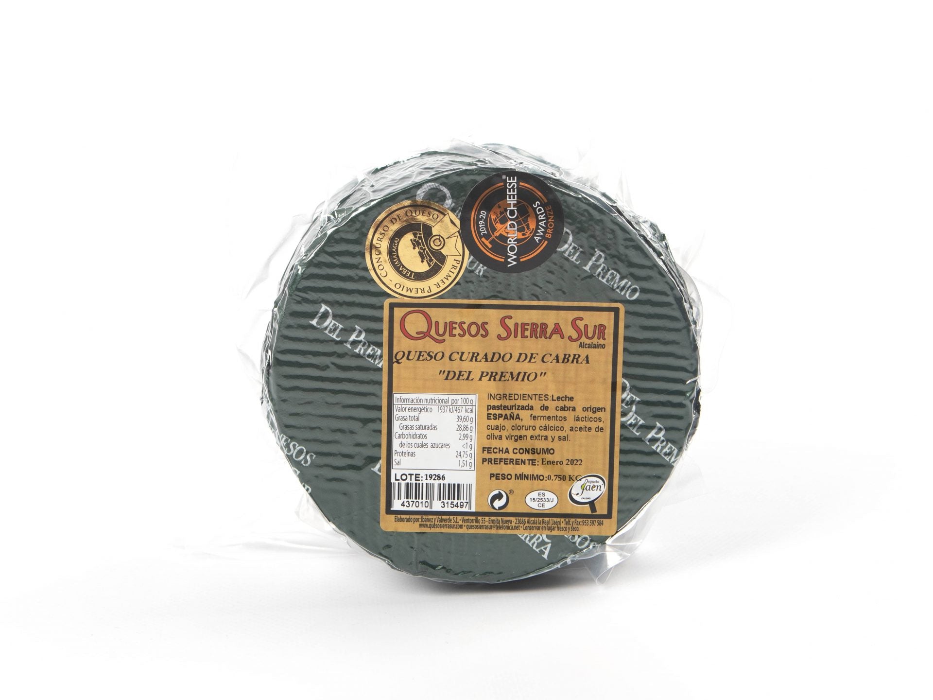 Queso de Cabra Curado Medio "Del Premio"