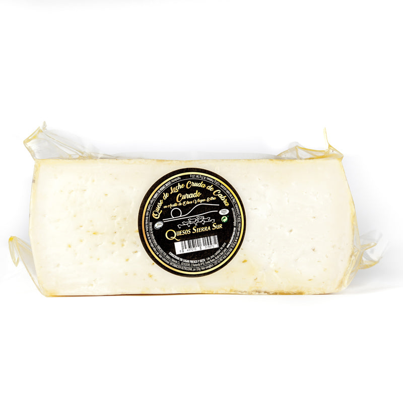 Aged goat cheese made from raw milk in AOVE Half cheese