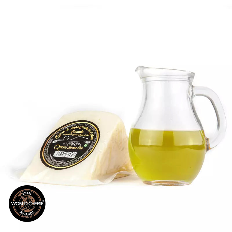 Aged Raw Goat Cheese in Extra Virgin Olive Oil Wedge