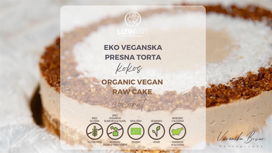 BIO PRESNA TORTA kokos / ORGANIC RAW CAKE coconut