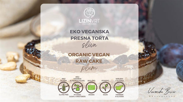 EKO PRESNA TORTA sliva / ORGANIC RAW CAKE plum