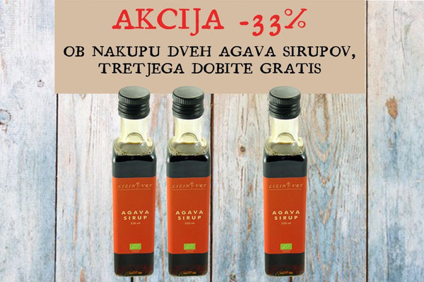 Organic agave syrup - SALE 2+1 free