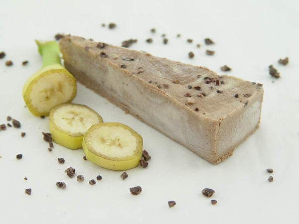 Chocolate-banana raw ice cake - small - 8 pieces (can be shipped from 15.5.-30.9.)