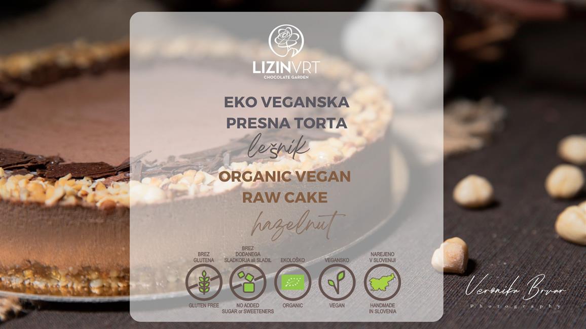 BIO PRESNA TORTA lešnik / ORGANIC RAW CAKE hazelnut
