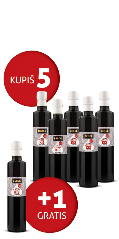 Stari vinski kis s česnom 0,5l, 5+1 brezplačno
