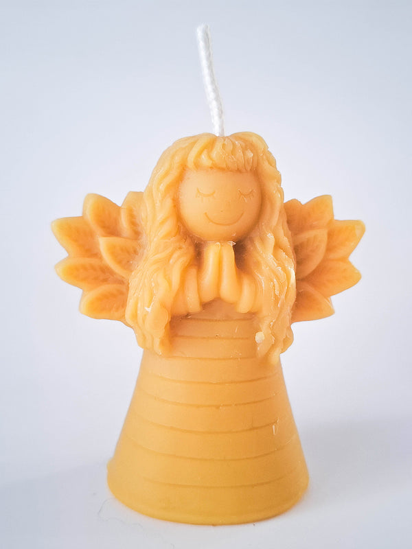 Angel candle with clasped hands