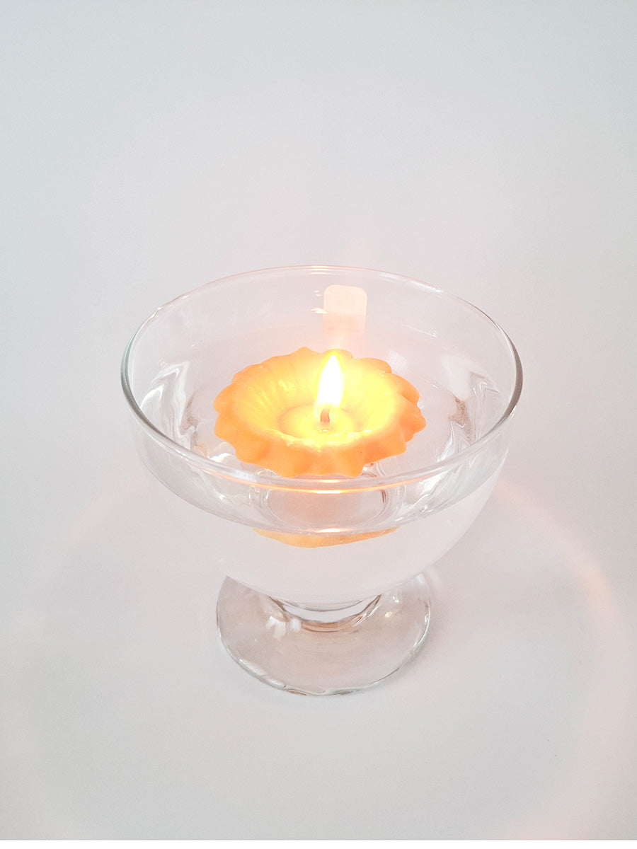 Glass cup for floating candle