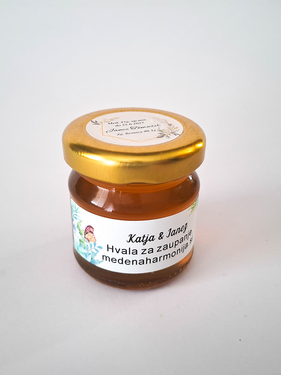 Organic Honey in a Blue Box