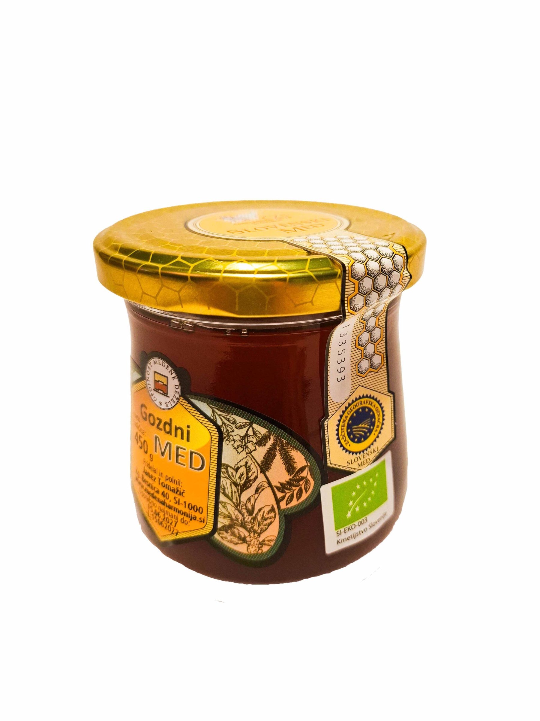 450g of organic forest honey in a box
