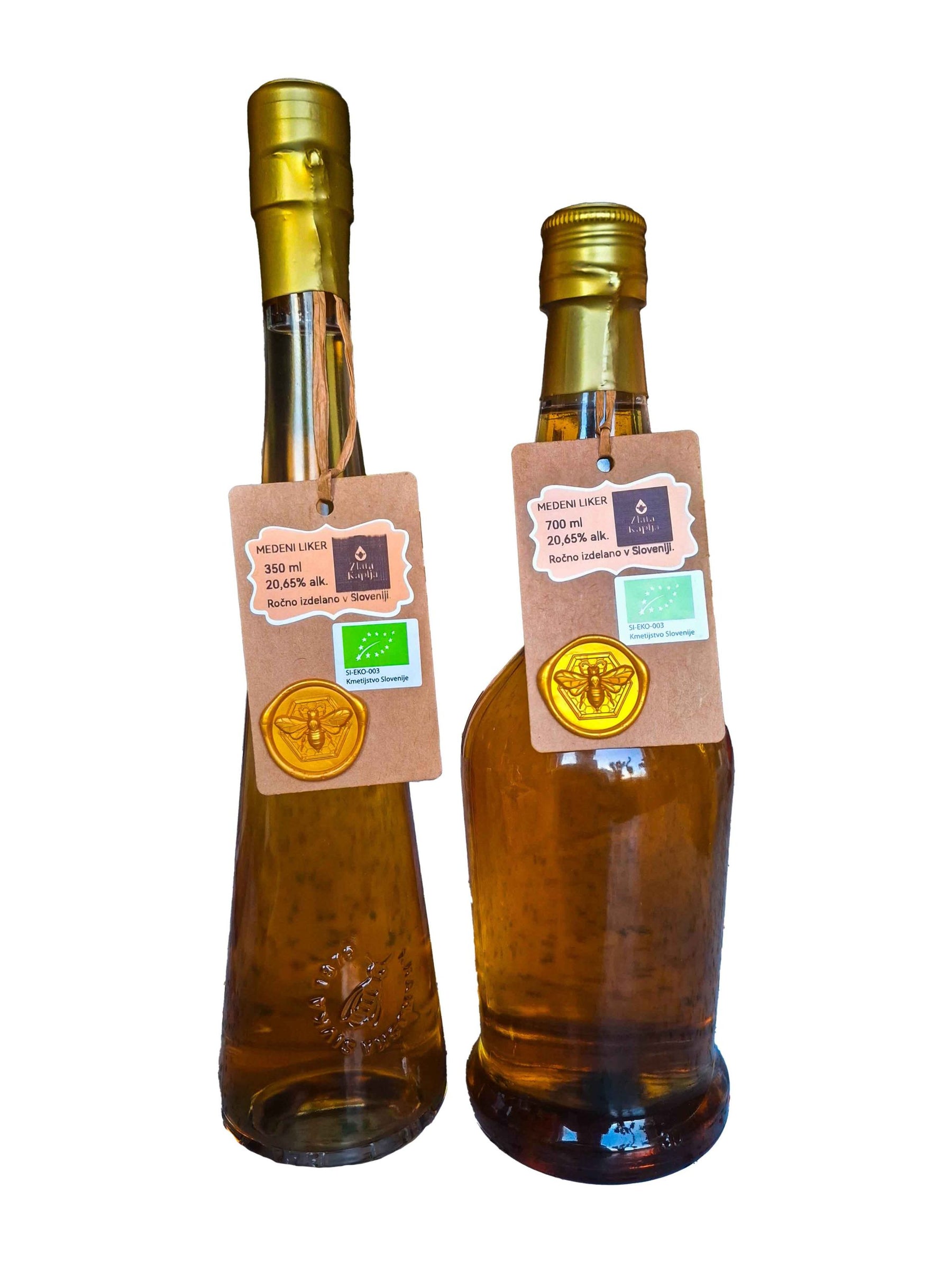 Organic Honey Liqueur Golden Drop 700ml in Golden Packaging